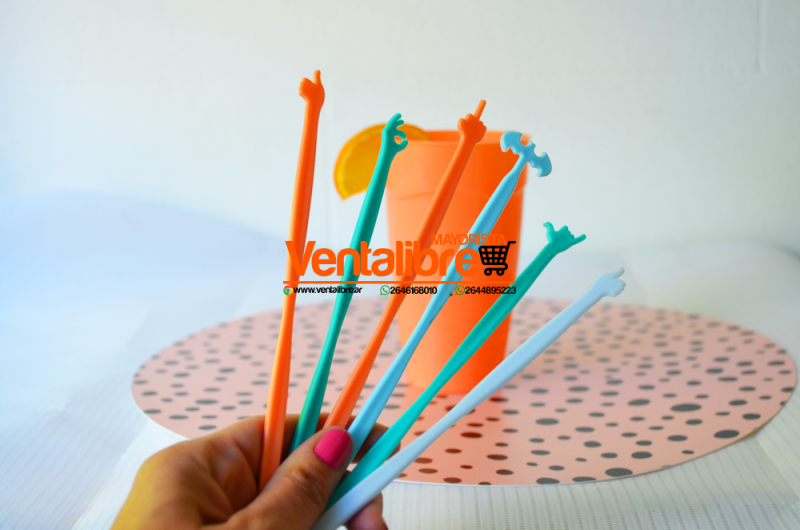 REVOLVEDORES DE BEBIDAS DISEÑOS MANITOS COLORES - Imagen 2