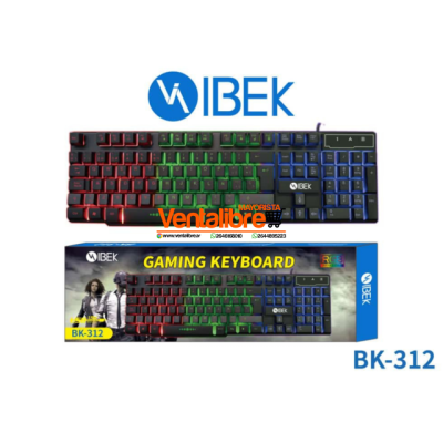 TECLADO GAMER CON LUZ RGB USB IBEK