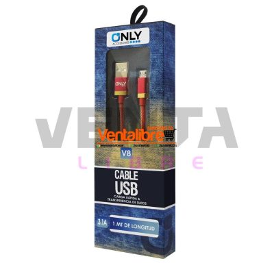 CABLE USB JEAN V8 3.1A - Image 2