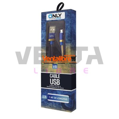 CABLE USB JEAN V8 3.1A - Image 4