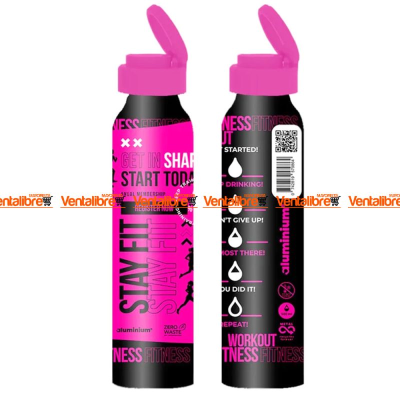 BOTELLA ALUMINIO TRAIN ESTAMPADA DE 500 ML. CON AGARRE PREMIUM - Imagen 3