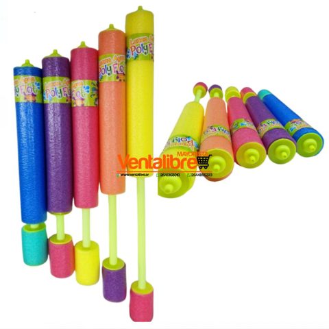 LANZA AGUA GRANDE 60 CM. CON PICO VARIOS COLORES