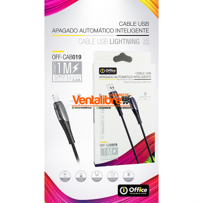 CABLE MICRO USB INTELIGENTE 2.0+2.4AMP 1MTS AUTO APAGADO CARGA RAPIDA