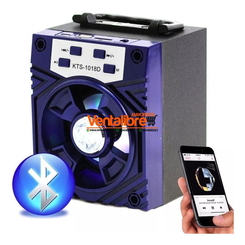 PARLANTE BLUETOOTH STEREO 3" RADIO LUCES HOLDER PARA CELU - Imagen 2