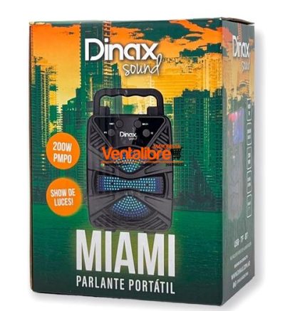 PARLANTE BLUETOOTH MIAMI 3" RADIO LUCES MANOS LIBRE