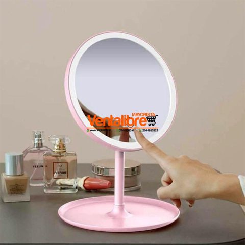 ESPEJO CON LUZ LED MAKEUP 18 CM. VARIOS COLORES