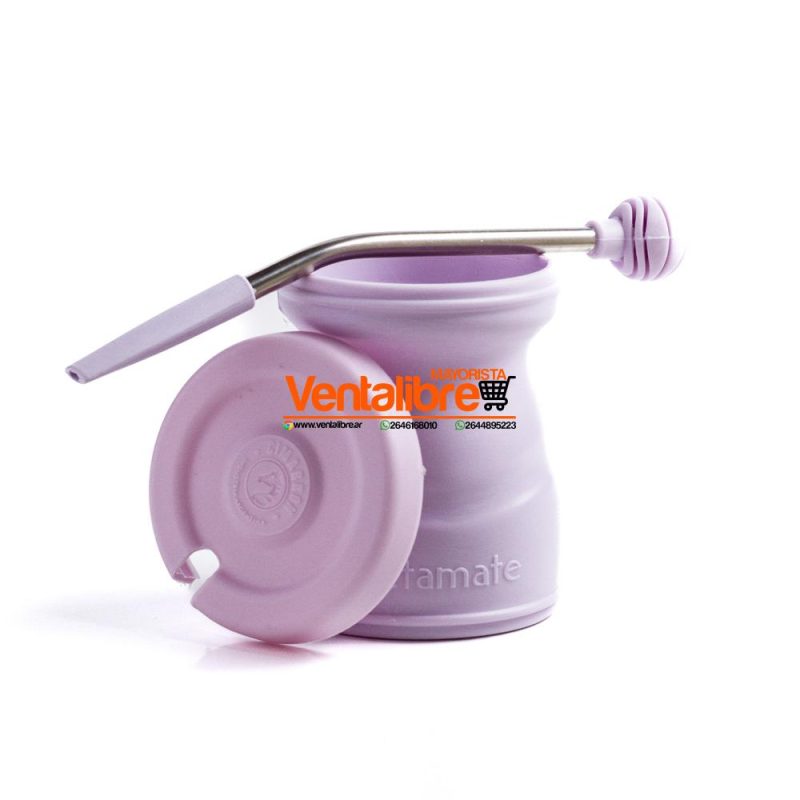 MATE PREMIUM ANTIVUELCO CON TAPA Y BOMBILLA VARIOS COLORES - Imagen 5