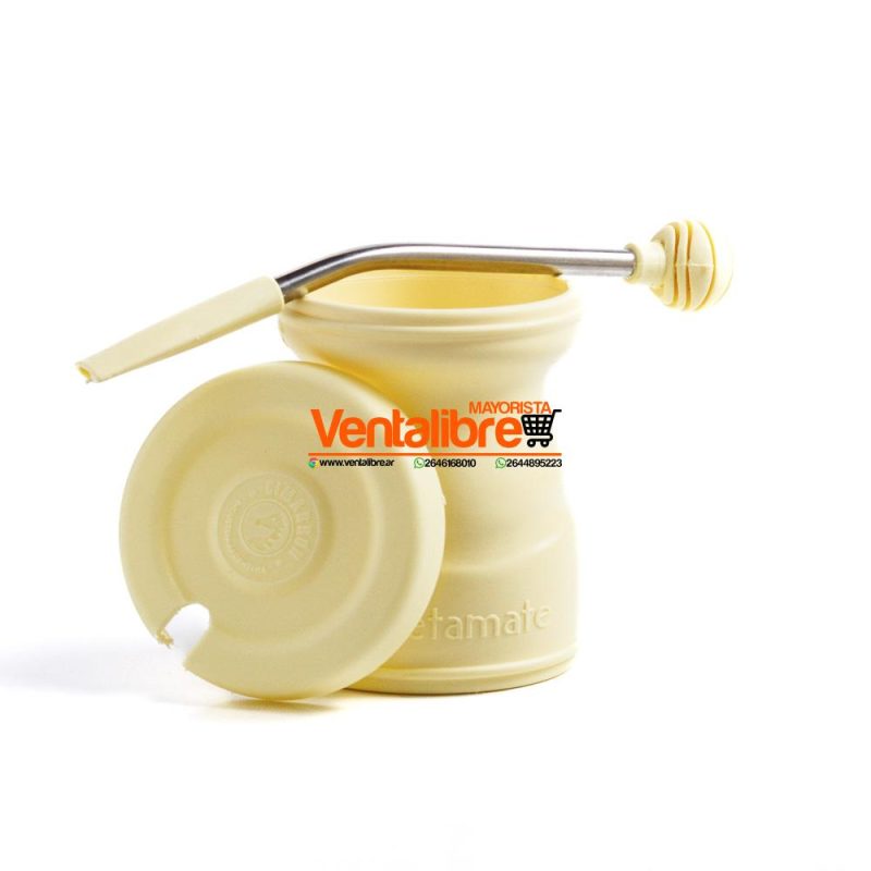 MATE PREMIUM ANTIVUELCO CON TAPA Y BOMBILLA VARIOS COLORES - Imagen 6