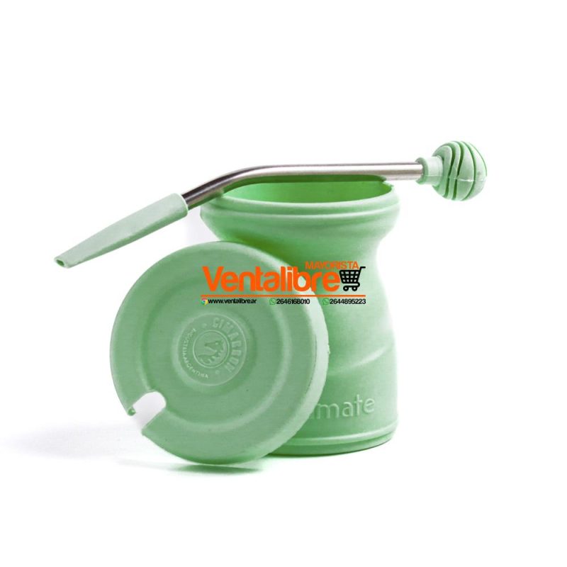 MATE PREMIUM ANTIVUELCO CON TAPA Y BOMBILLA VARIOS COLORES - Imagen 8