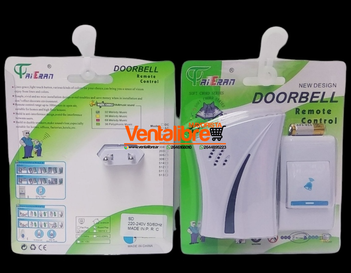 TIMBRE INALÁMBRICO A 220W 32 MELODÍAS