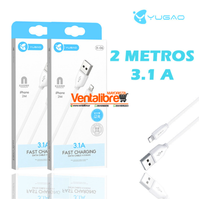 CABLE YUGAO TIPO C 3.1A 2 MTS CARGA RAPIDA