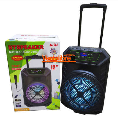 PARLANTE BLUETOOTH C/ CARRITO 12" 30W