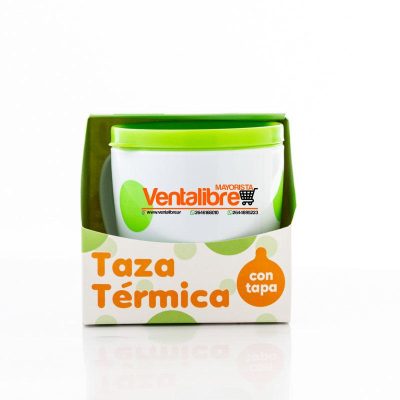 TAZA TÉRMICA PREMIUM DOBLE CAPA CON TAPA Y DISEÑO VARIOS COLORES - Image 2