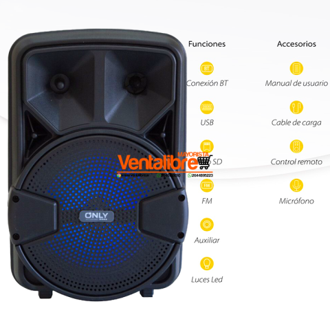 PARLANTE 8" ONLY