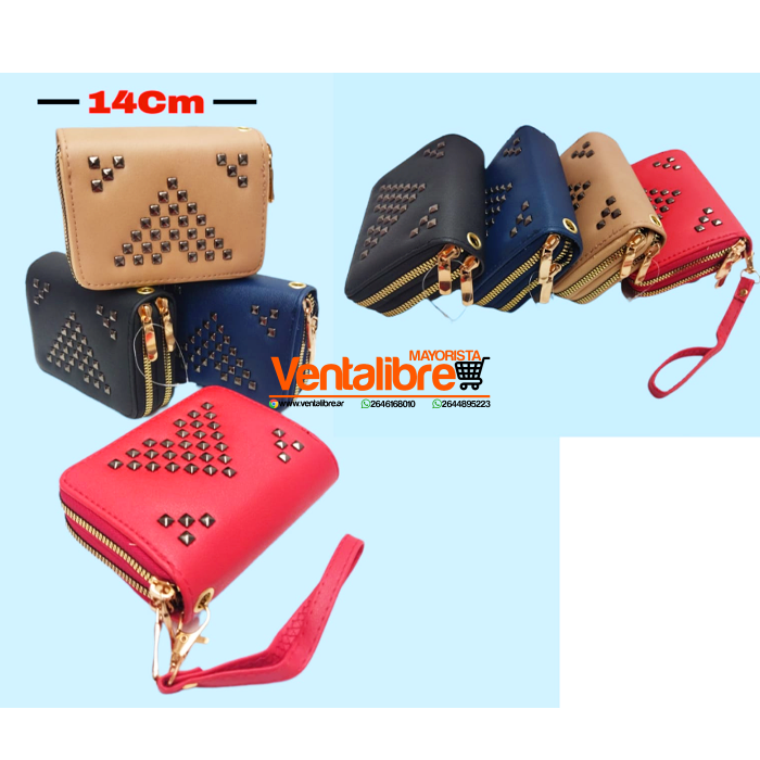BILLETERA CHICA CON TACHAS