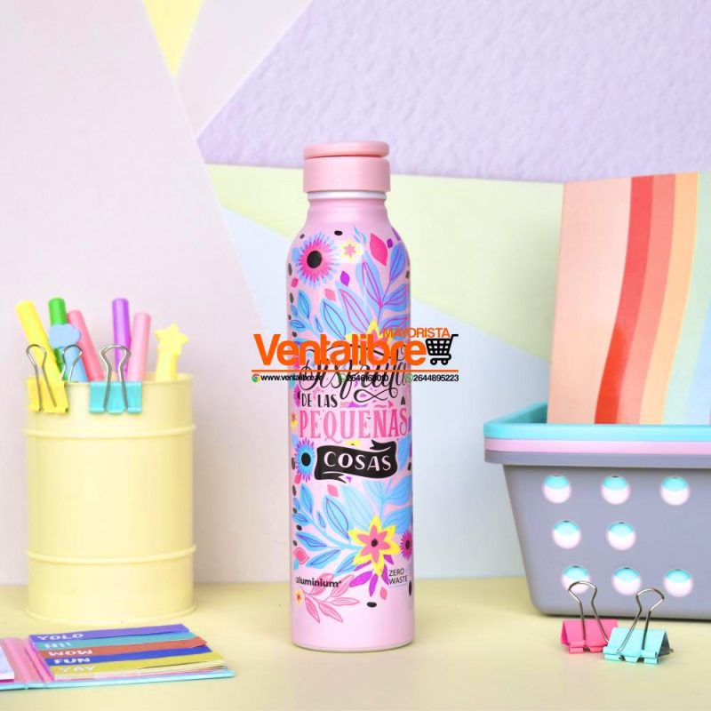 BOTELLA DE ALUMINIO PREMIUM VARIOS DISEÑOS Y COLORES - Imagen 3