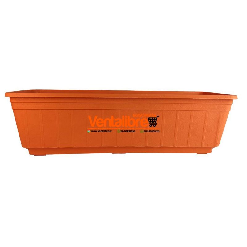 MACETA RECTANGULAR JARDINERA PREMIUM N°55 MED. 55 X 18 X 14 CM. - Imagen 2