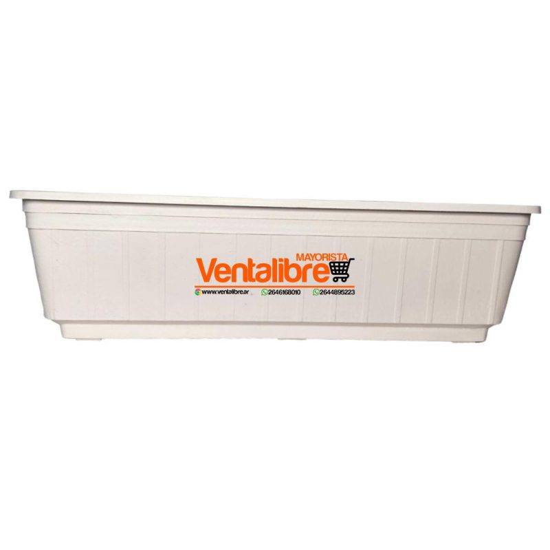 MACETA RECTANGULAR JARDINERA PREMIUM N°45 MED. 45 X 16 X 13 CM. - Imagen 3