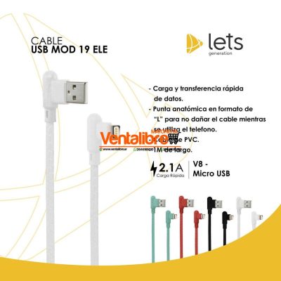 CABLE USB ELE LETS V8 - Image 3