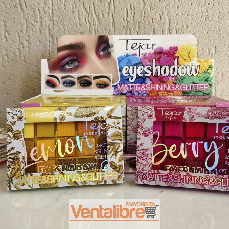 SOMBRA PARA OJOS & HIGHLIGHTER 15 COLORES MATTE Y BRILLANTES