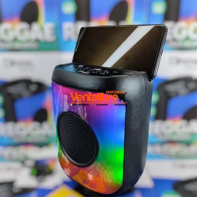 PARLANTE BLUETOOTH KARAOKE RADIO LUCES RGB