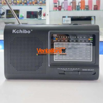 RADIO ANALÓGICA KCHIBO DUAL 220V 9 BANDAS FM-TV/AM-MW/SW1-7 COLOR NEGRO