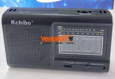 RADIO ANALÓGICA KCHIBO DUAL 220V 9 BANDAS FM-TV/AM-MW/SW1-7 COLOR NEGRO - Image 3