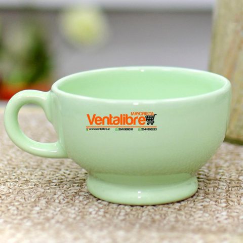 TAZA DE CERÁMICA PREMIUM VERDE MODELO TÉ