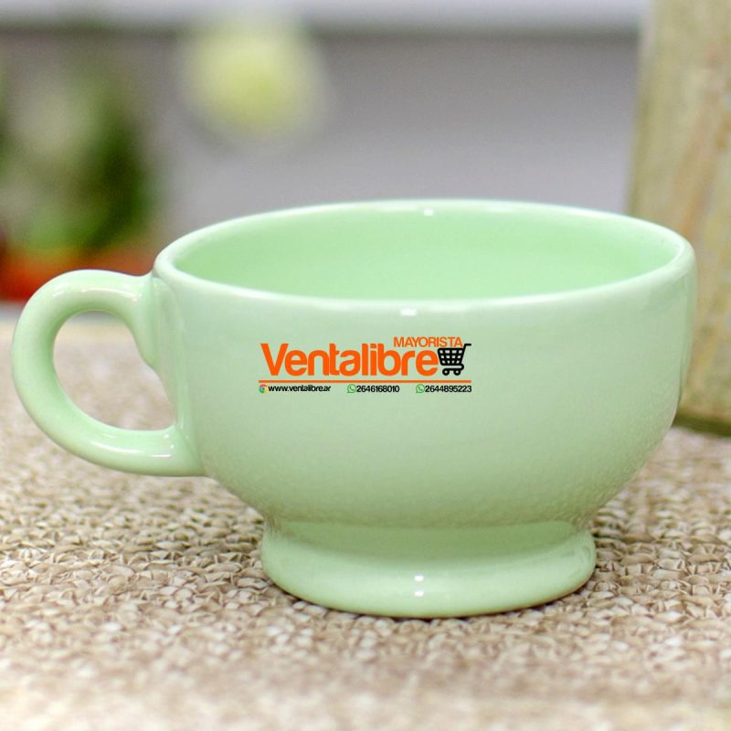TAZA DE CERÁMICA PREMIUM VERDE MODELO TÉ