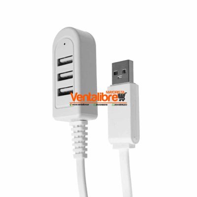 ADAPTADOR HUB USB 3 PUERTOS BLANCO NEGRO - Image 3