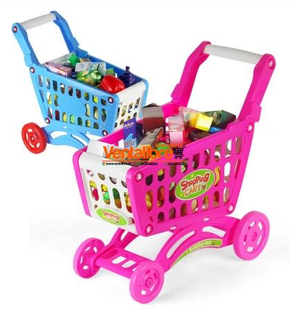 CARRITO DE COMPRA CON ACCESORIOS EN CAJA 24 x 24 CM.