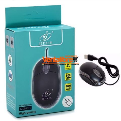 MOUSE OPTICO CON CABLE USB 1200 DPI