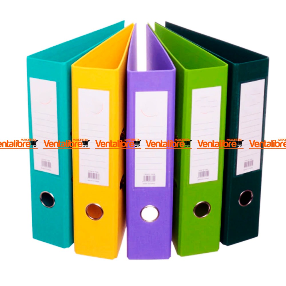 BIBLIORATO DE PVC A4 COLORES SURTIDOS EXCELENTE CALIDAD