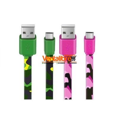 CABLE USB MICRO V8 CAMUFLADO 1 MT 2.4AMP CARGA RAPIDA - Image 4