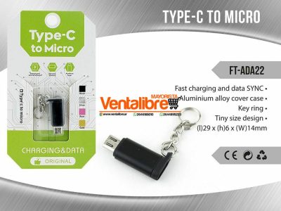 ADAPTADOR DE MICRO USB A TIPO C PARA SMARTPHONE