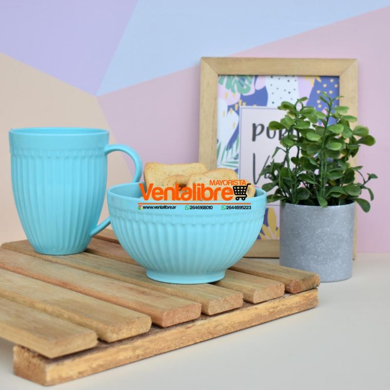 BOWL INDIVIDUAL FACETADO COLORES VARIOS - Imagen 4