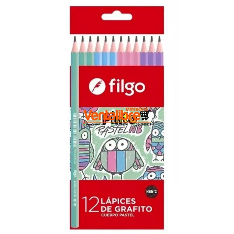 LAPIZ GRAFITO X12 PINTO HB PASTEL