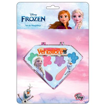 ESTUCHE DE MAQUILLAJE FROZEN DE DIAMANTE X 6 PINTURAS MÁS BROCHA