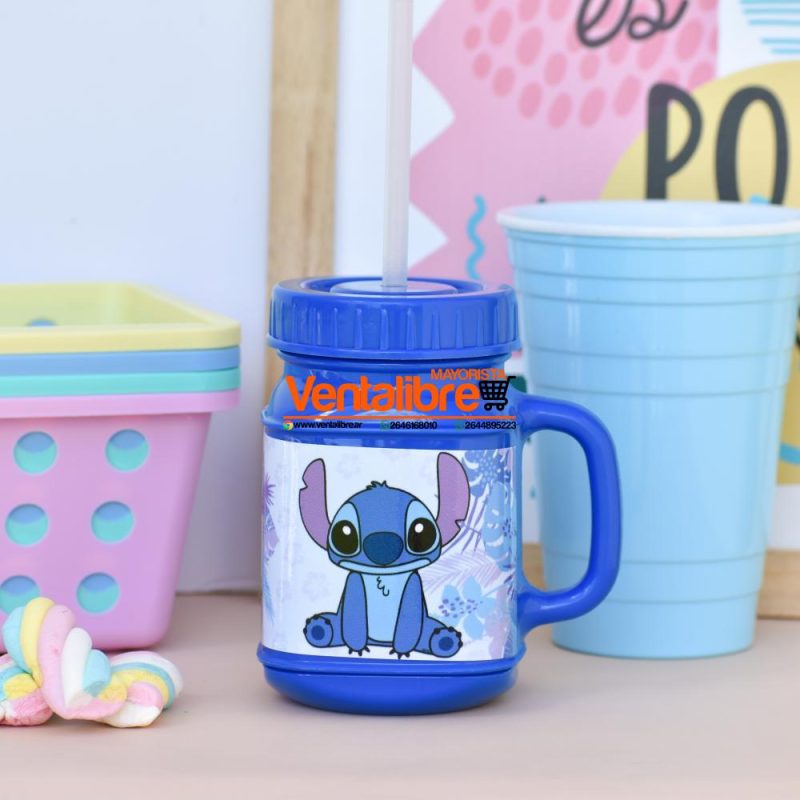 TAZA INFANTIL CON TAPA MANIJA Y SORBETE 250 ML. ESTAMPADOS PERSONAJES - Imagen 5