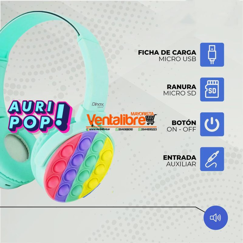 AURICULAR BLUETOOTH POP IT EAR - Imagen 2