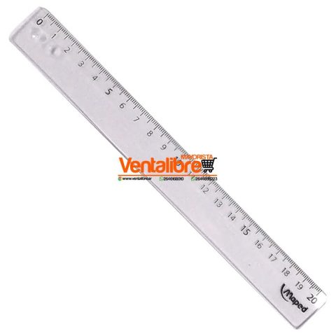 REGLAS TRANSPARENTES MAPED CRISTAL X 20 CM.