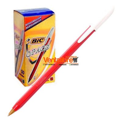 BOLÍGRAFO OPACO BIC ROJO