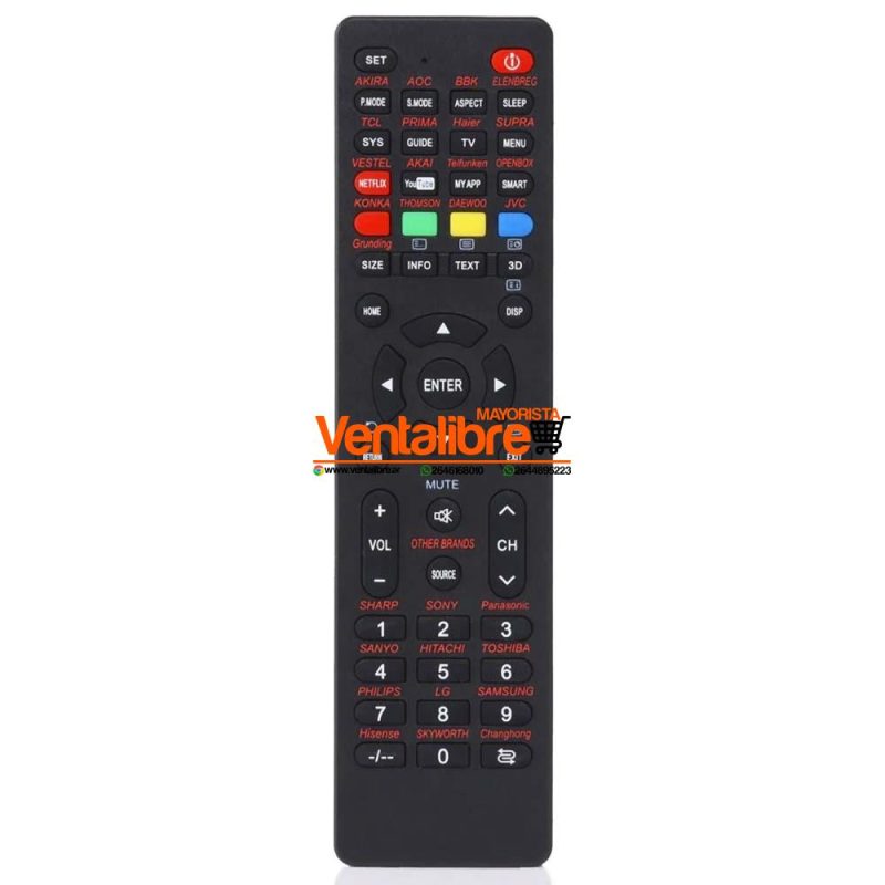 CONTROL REMOTO UNIVERSAL TV LCD SMART