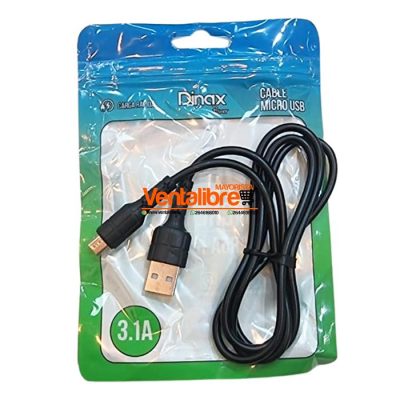 CABLE MICRO USB REFORZADO V8 3.1A CARGA RÁPIDA