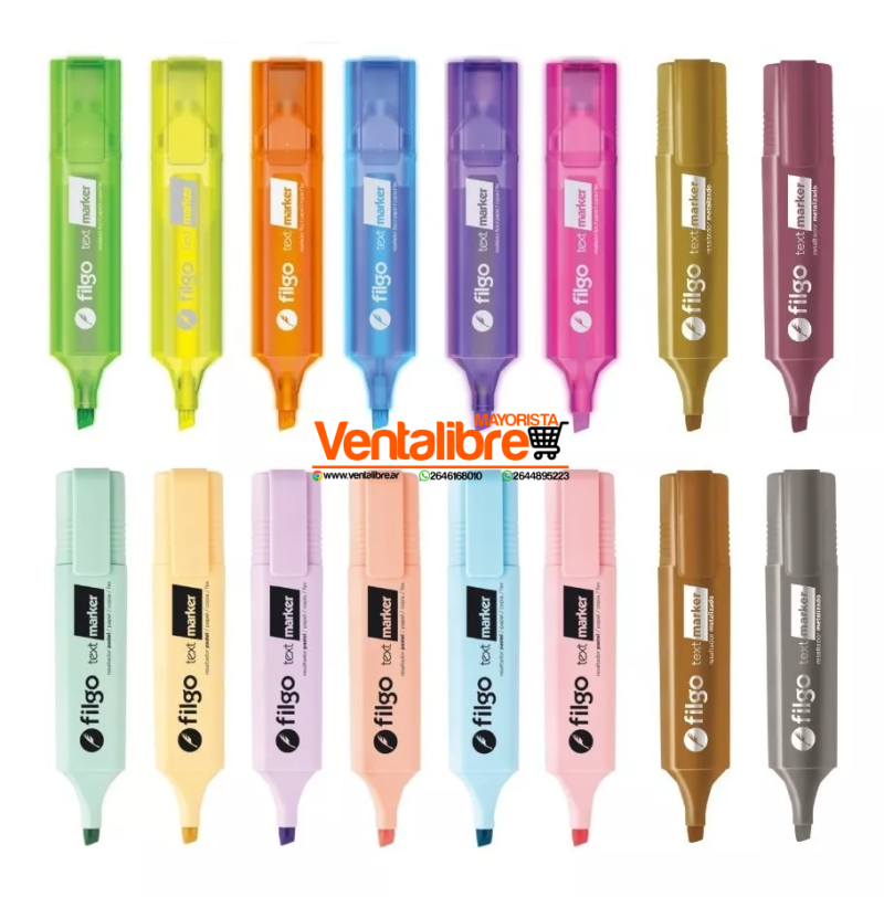 RESALTADOR FILGO TEXT MARKER CHATO AMARILLO - Imagen 2