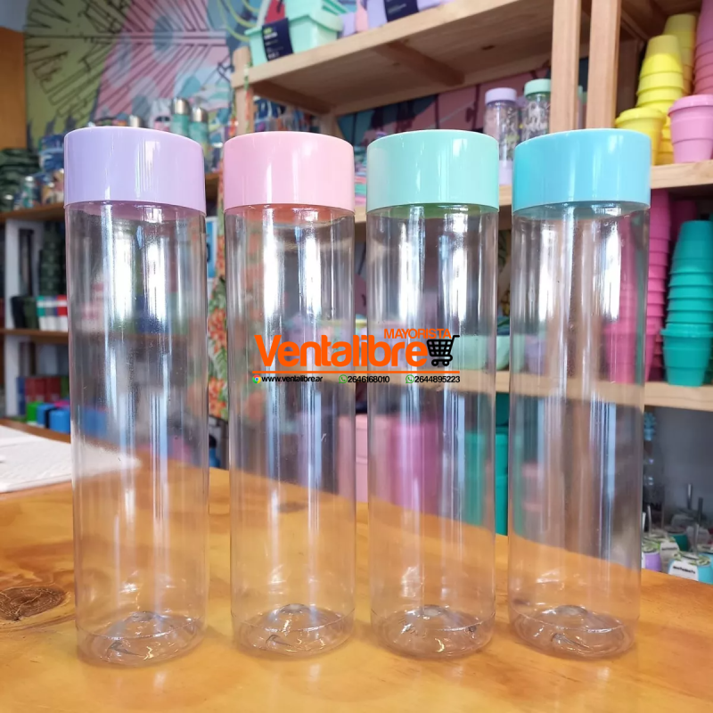 BOTELLA DEPORTIVA PLASTICA ROSCA LISA 700 CC.