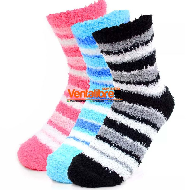 MEDIAS RAYADAS COLORES SUPER SUAVE Y ABRIGADA