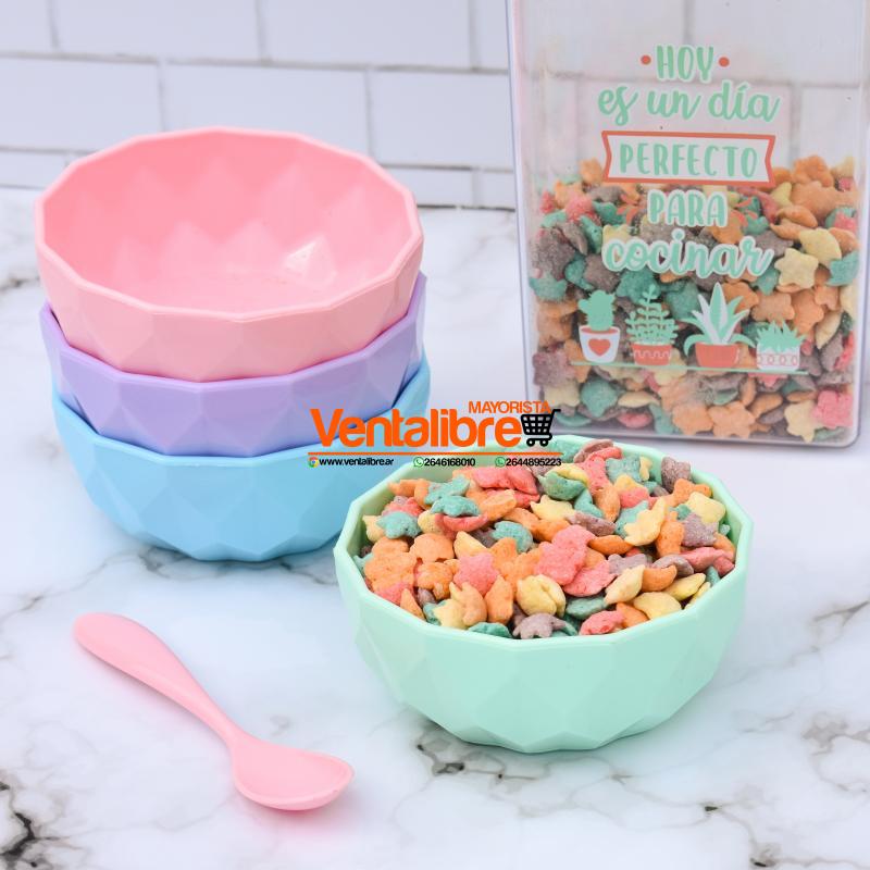 BOWLS TEXTURADOS CHICOS COLORES VARIOS