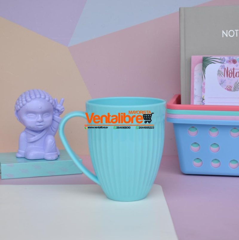 TAZAS ALTAS XL FACETADAS PLASTICAS COLORES VARIOS 350 CC. - Imagen 3