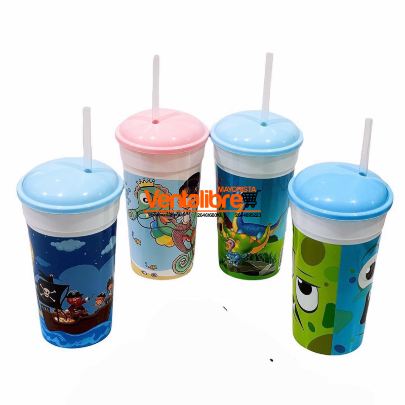 VASO SORBITO CON PERSONAJES 880 CC